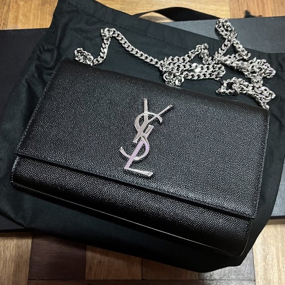 Yves Saint Laurent Handbags - YSL Black kate small chain bag